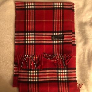 Red plaid scarf*Brand New*Cashmere